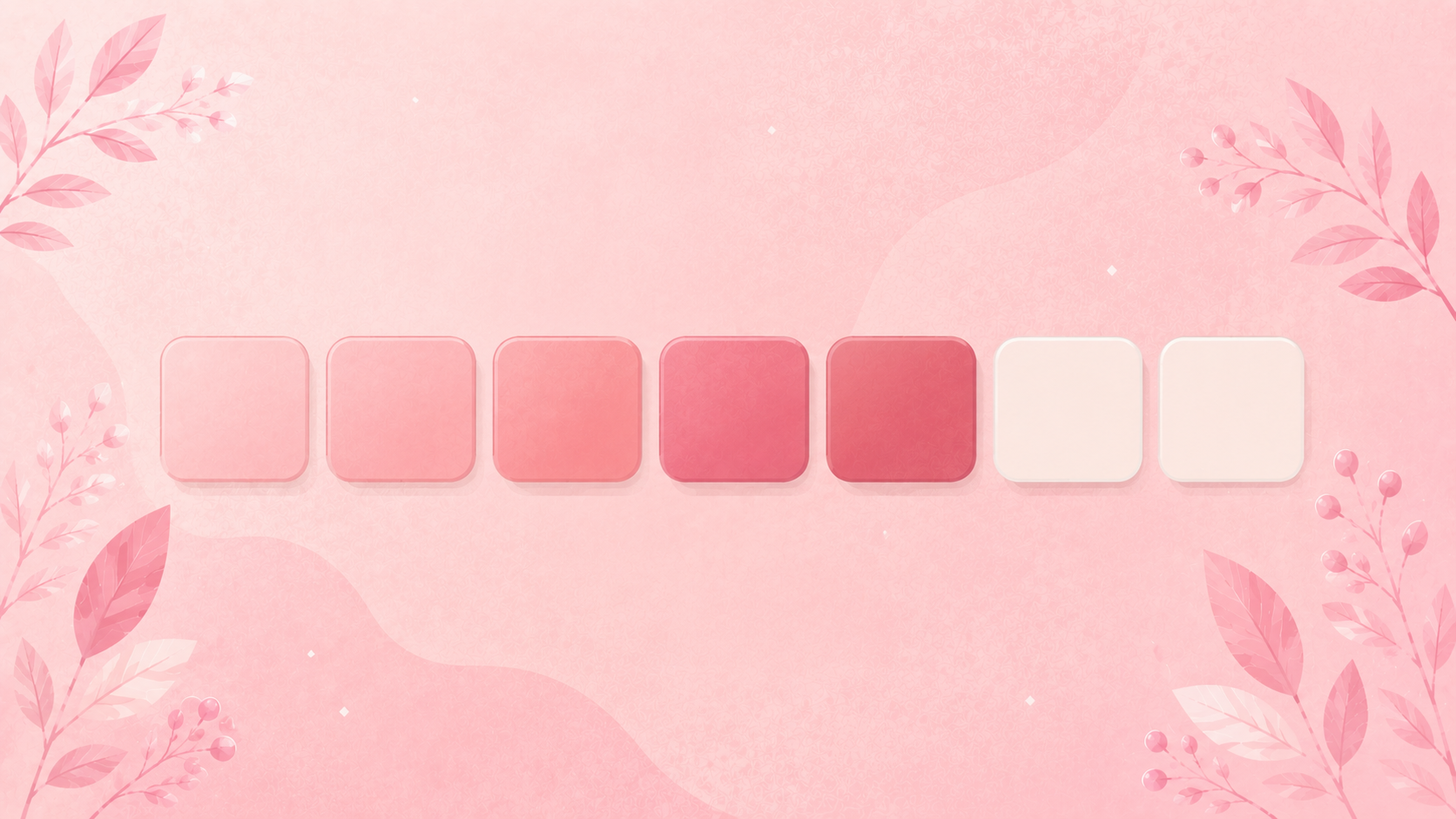 A soft flat-vector row of seven calendar day tiles with the first five filled in deepening rose tones, on a warm rose background.
